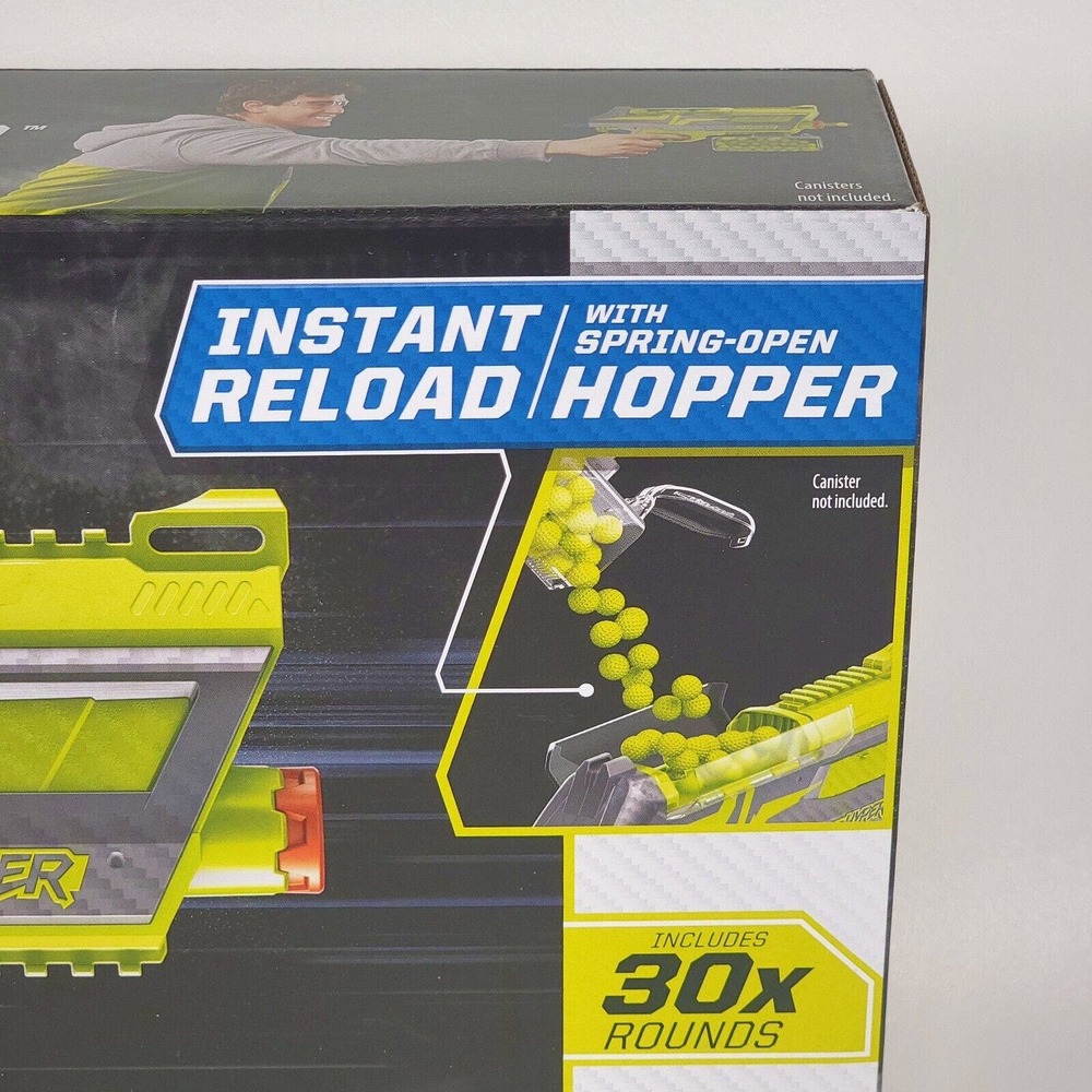 Nerf Hyper Impulse-40 Blaster Spring-Open Hopper Instant Reload 30 Rounds NEW - Picture 2 of 8